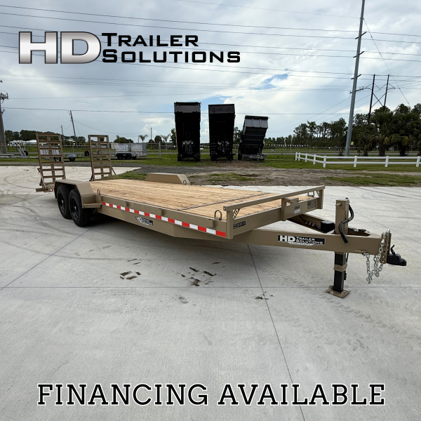 7x24 17.5k Equipment Trailer - Tan