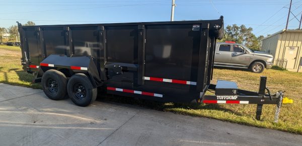 7x16 14k Dump Trailer - Black - Image 7