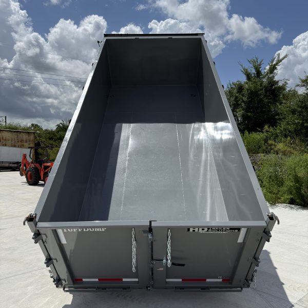 Tuff Dump 7x16 14k Dump Trailer - Gray - Image 3