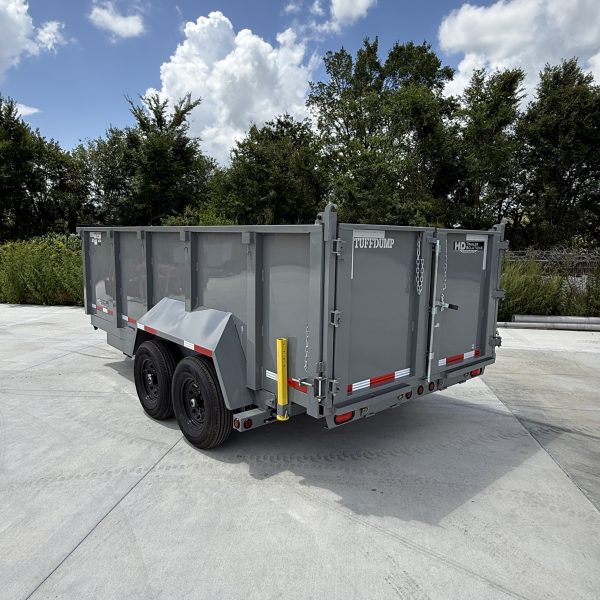 Tuff Dump 7x16 14k Dump Trailer - Gray - Image 11