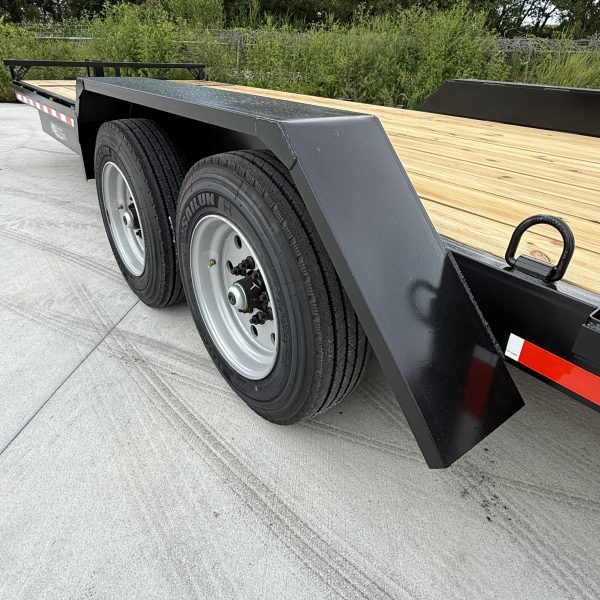 7x24 17.5k Equipment Trailer - Premium, Self Cleaning Dovetail - Image 2