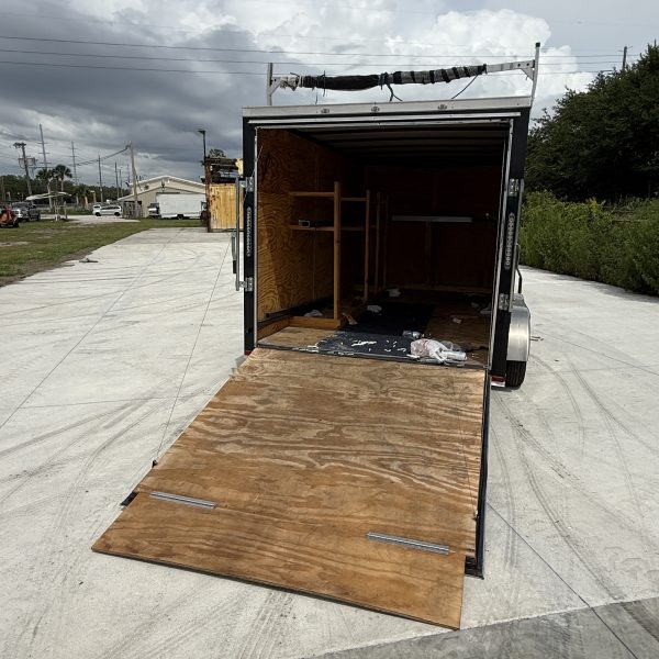 7x16 7k Enclosed Trailer With Ladder Rack-Used - Image 5