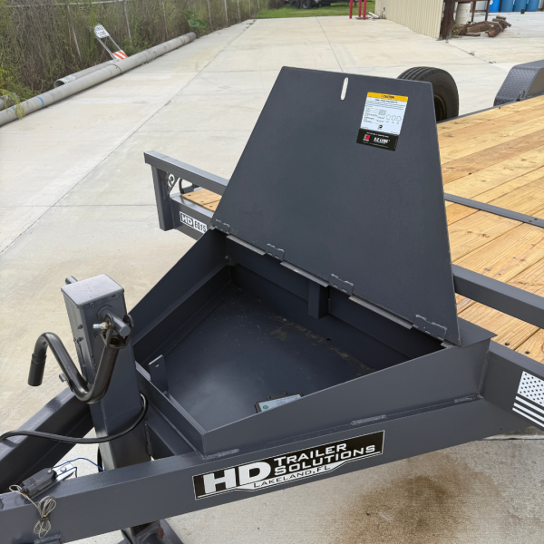 7x24 15k Equipment Trailer With Tool Box - Gray - Image 2