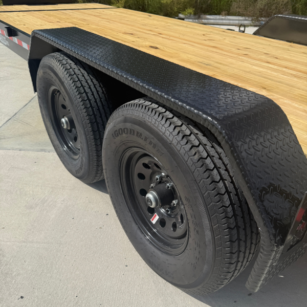 7x24 12k Equipment Trailer Premium - 25" Spring Ramps - Image 3