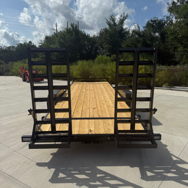 7x24 12k Equipment Trailer Premium - 25" Spring Ramps - Image 4