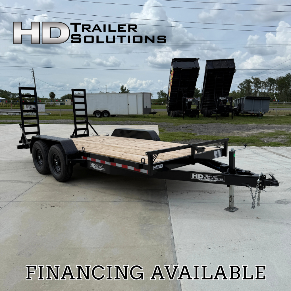 7x16 15k Equipment Trailer Standard - Black