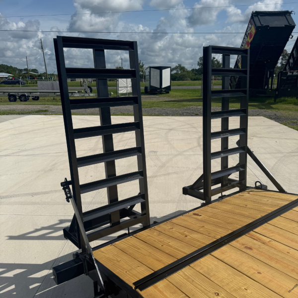 7x24 12k Equipment Trailer Premium - 25" Spring Ramps - Image 7