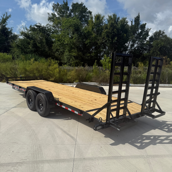 7x24 12k Equipment Trailer Premium - 25" Spring Ramps - Image 8