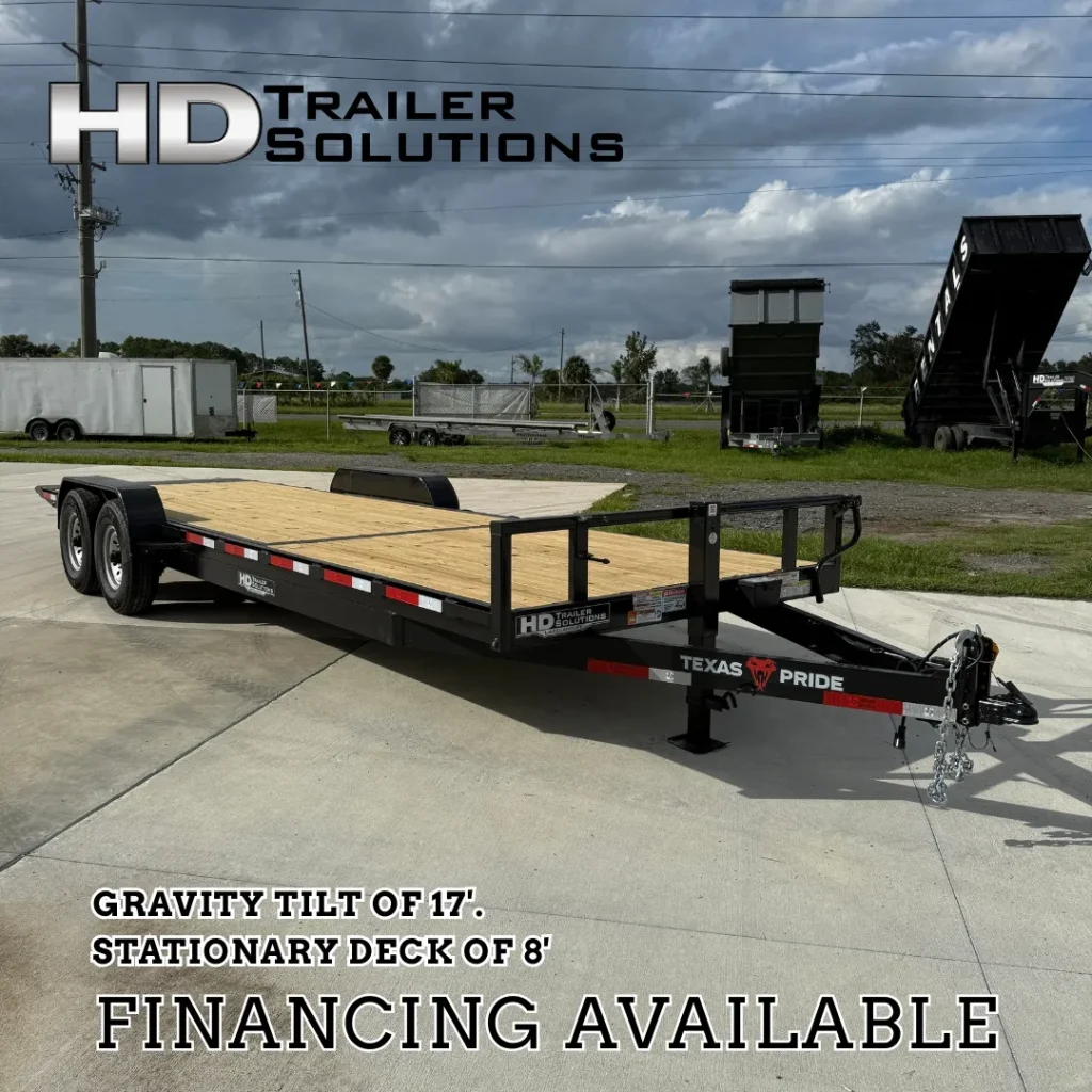7x25 18k Tiltdeck Trailer Texas Pride - Black