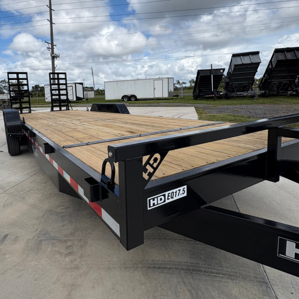 7x24 17.5k Equipment Trailer 25"W Ramps - Black - Image 2