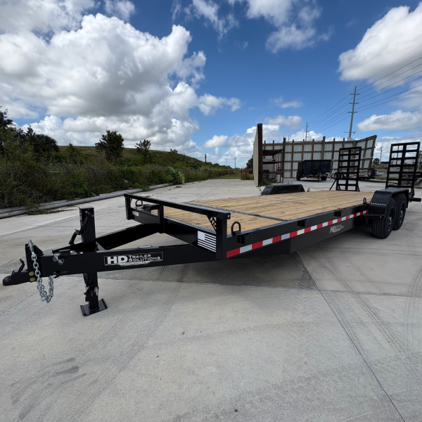 7x24 17.5k Equipment Trailer 25"W Ramps - Black - Image 3