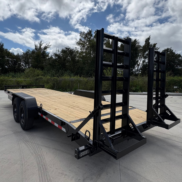 7x24 17.5k Equipment Trailer 25"W Ramps - Black - Image 4