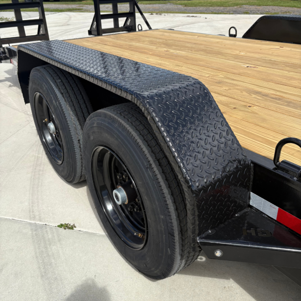 7x24 17.5k Equipment Trailer 25"W Ramps - Black - Image 7