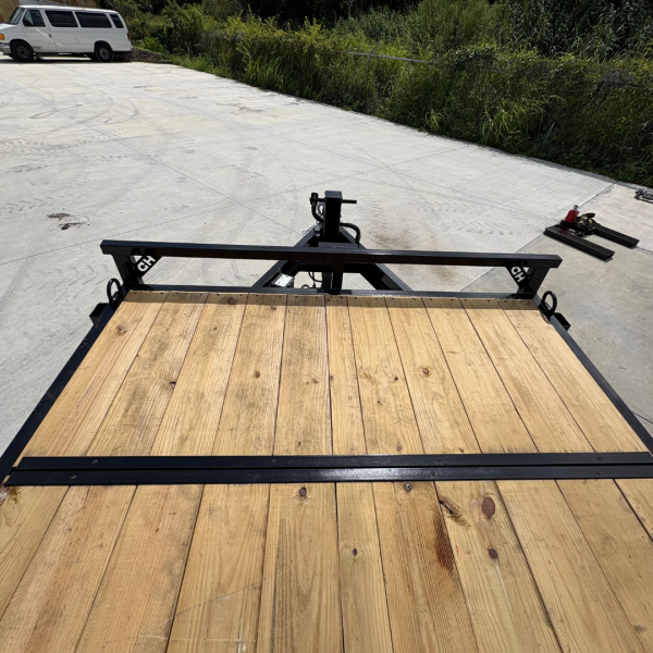 7x24 17.5k Equipment Trailer 25"W Ramps - Black - Image 8