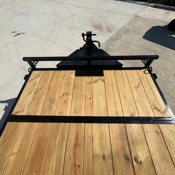 7x24 15k Equipment Trailer Premium - 25" Spring Ramps - Black - Image 4